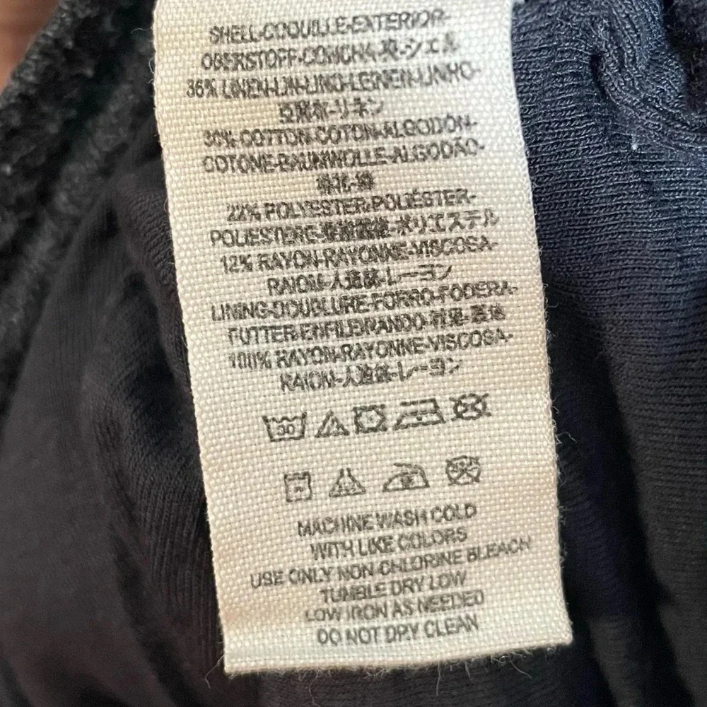 Free People Oversize Slouchy Anorak Jacket Gray Knit Linen Blend Pea Coat Small - Picture 8 of 10